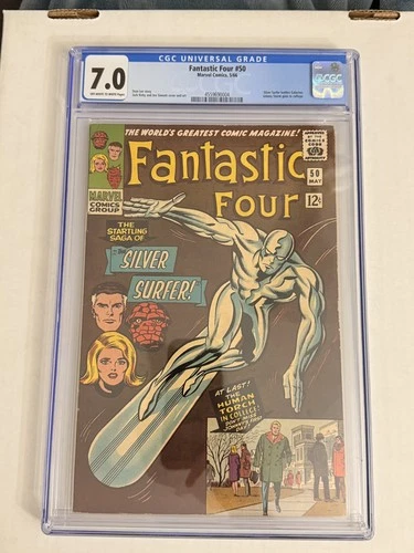 FANTASTIC FOUR  #50  Silver Surfer First Cover! CGC 7.0 High Grade!