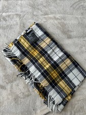 H&M Yellow/ Black Soft Fringed Plaid Scarf/ Shawl Excellent Condition