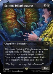 Spitting Dilophosaurus Borderless Rare #0003 Jurassic World Collection