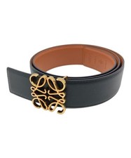 LOEWE          Anagram logo reversible leather belt black