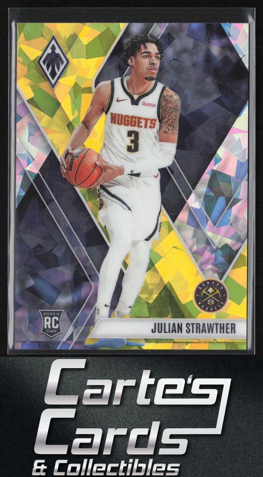 Julian Strawther 2023-24 Panini Phoenix #283 Yellow Ice Nuggets RC 94/175
