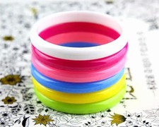 12pc Colorful Loop Bracelet Set for Kids - Plastic Candy Bangles