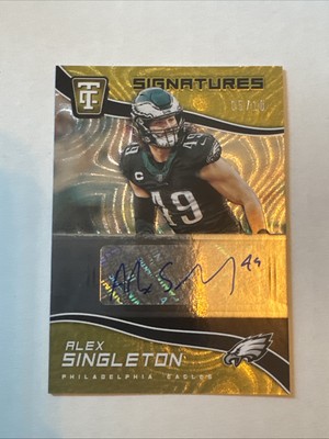 2021 Panini Chronicles Totally Certified Signatures Alex Singleton #TCS-ASI Gold
