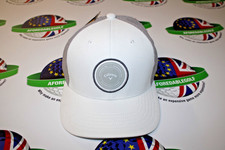 Callaway Golf White/Grey Mesh Snap Back Adjustable Trucker Cap