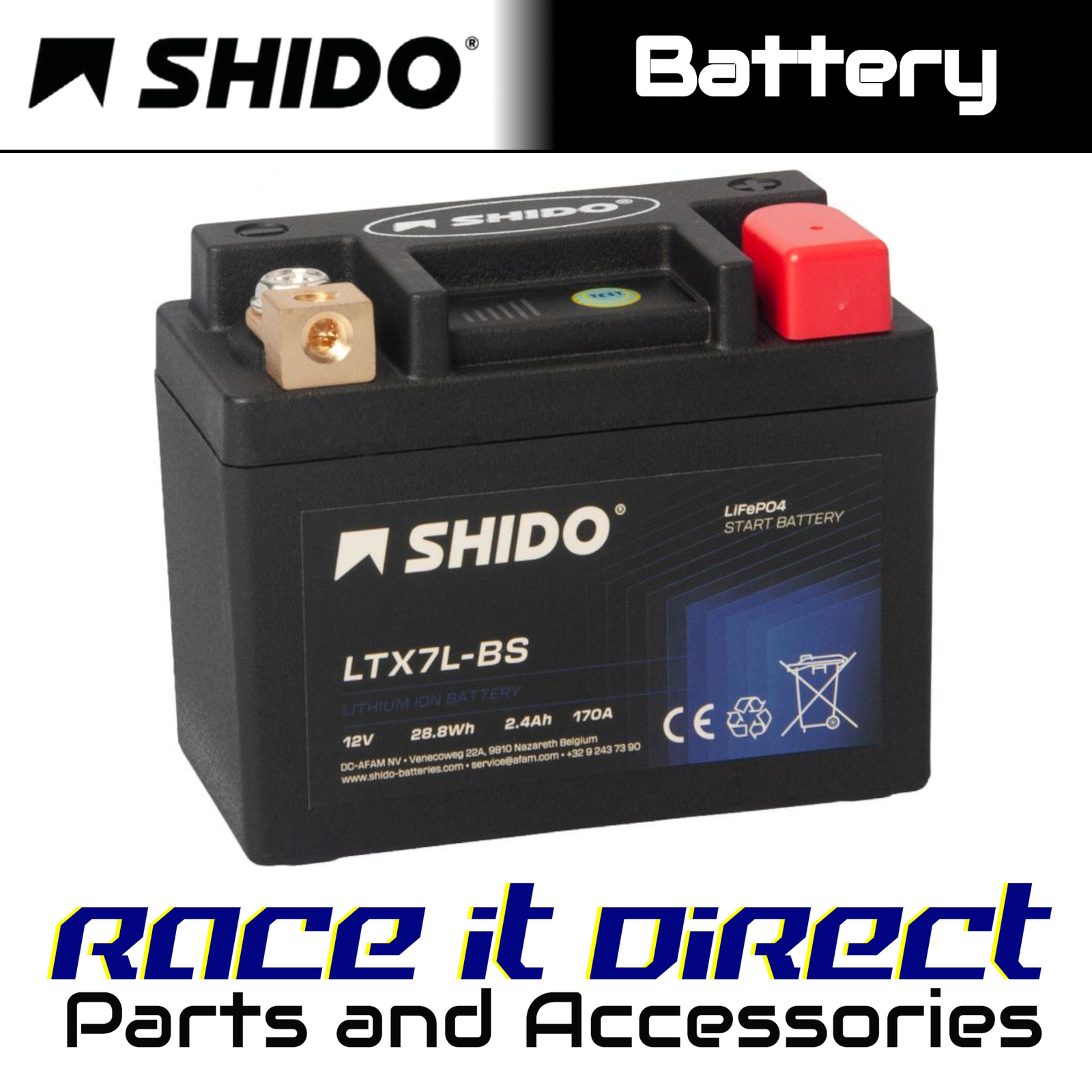 Battery for HONDA CBF 600 S 2004-2007 SHIDO