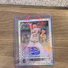 2022 Topps Chrome Update Beau Brieske RC Auto X-Fractor /125 Tigers