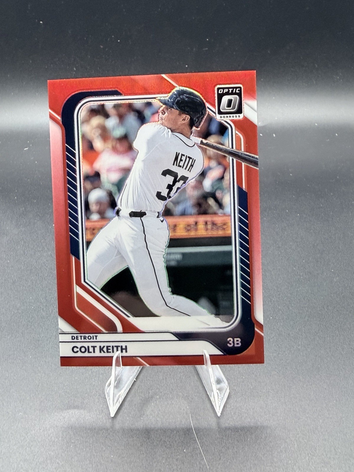 COLT KEITH 2026 DONRUSS OPTIC RED PRIZM /99 #92 TIGERS Q5547