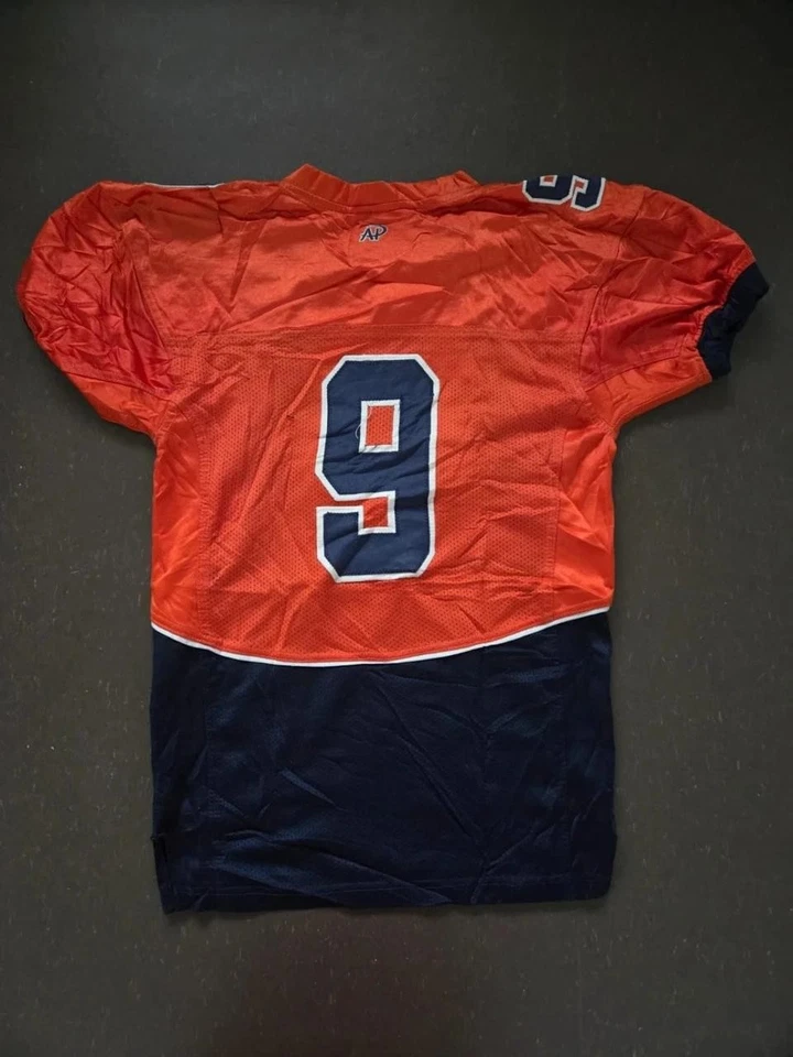 Maillot vintage Nfl Chicago Bears All Pro #9 Orange Bleu Années 90 usa Yxl XS/S - Photo 2/4