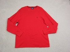 Polo Ralph Lauren Shirt Mens Large L Red Sleepwear Thermal Knit Long Sleeve