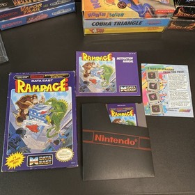 Rampage (Nintendo Entertainment System, 1988) CIB COMPLETE NICE SHAPE NES Game