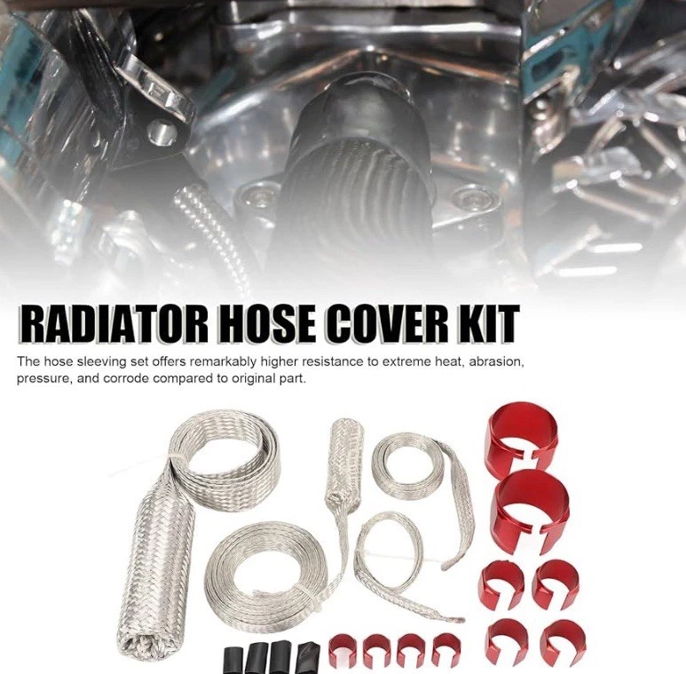 Universal Braided Hose Sleeving Stainless Steel Braided Dress-Up Hose Cover Kit - Image 4 of 4