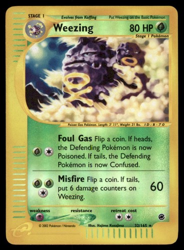 Weezing 32/165 Expedition Base Set Pokemon Card Reverse Holo