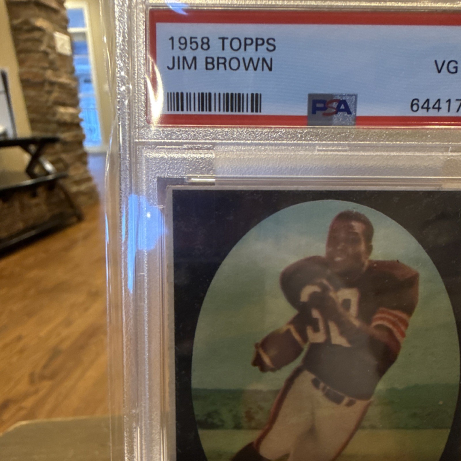 Topps 1958 Jim Brown Rookie #62 Cleveland Browns PSA 4 Graded NFL Card view 3