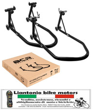 COPPIA CAVALLETTI UNIVERSALI ALZA MOTO ALZARE RUOTE FORCHETTE SUPPORTI NOTTOLINI