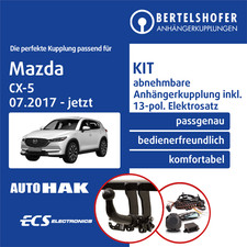 Für MAZDA CX-5 Typ KF 07.2017-jetzt AHK abnehmbar +13pol spezifisch E-Satz ABE