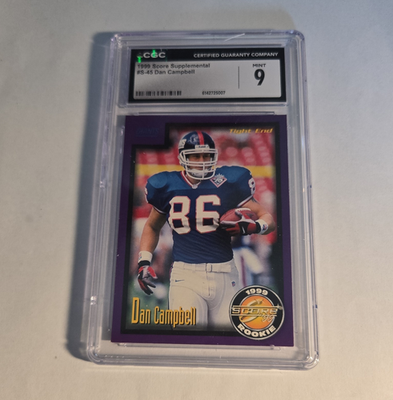 #ad #ad SCORE 1999 Score Supplemental Dan Campbell #S 45 Rookie New York Giants CGC 9 $235.00