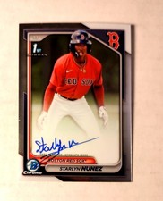 Starlyn Nunez 2024 1st Bowman Chrome AUTO Red Sox Prospect AUTOGRAPH Raw RC R6