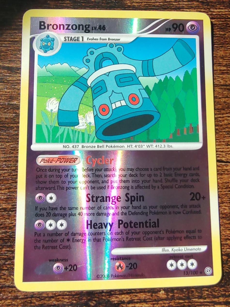 Bronzong 13/100 Reverse Holo Diamond & Pearl Stormfront Pokemon Card NM