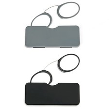 Armless Reading Glasses Clip on Nose, 2 Pack Mini Thin Readers 2.0