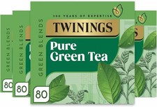 Twinings Pure Green Tea 320 Tea Bags Multipack of 4 x 80 Bags 0.09 per strip