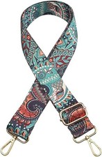 Purse Strap Replacement Guitar Style Multicolor Canvas Crossbody Strap for Handb