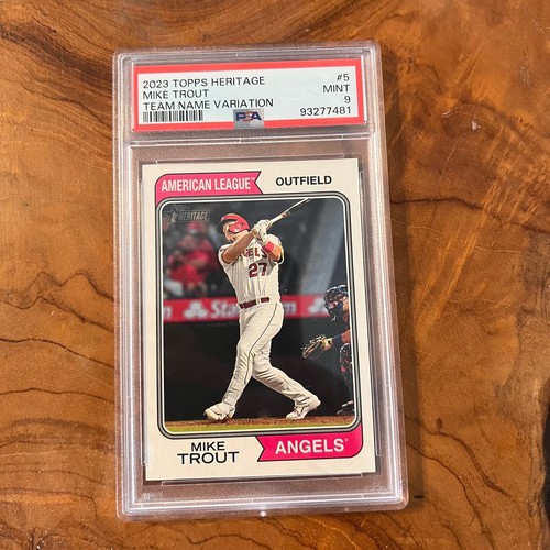 Mike Trout [Angels Team Name Variation] #5 2023 Topps Heritage card