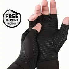 1 PAIR Copper Arthritis Compression Gloves Hand Support Joint Pain Relief USA