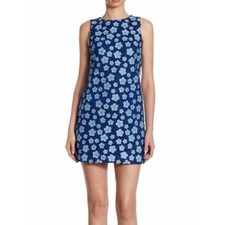 Alice + Olivia Clyde floral embroidered appliqué lace A-line shift dress size 8