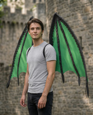 Green Dragon Wings Adult Costume, Fantasy Cosplay Wings, Halloween Dragon Outfit