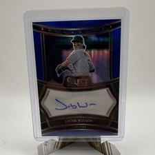 Panini Select 2025 Jacob Wilson Oakland Baseball 5 Card Lot Auto Prizm Diamond