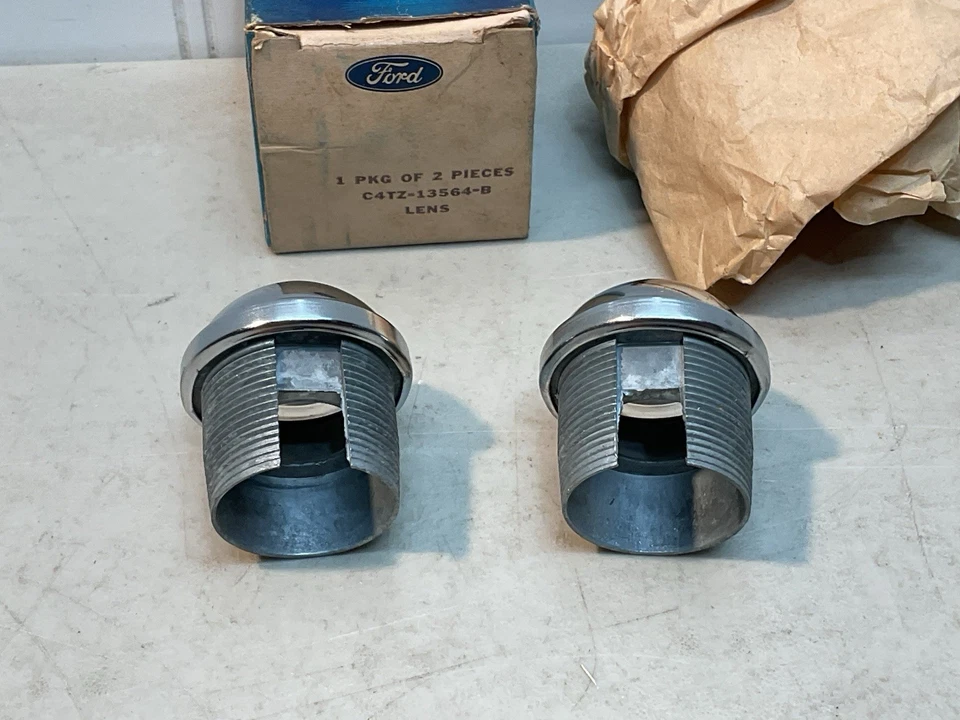 Ford F-100 F250 1964-1969 camión cromo matrícula lámpara carcasas... 64 TK OEM Foto 4 de 4