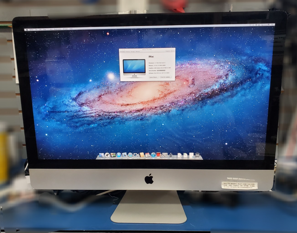 Apple iMac 27-Inch Mid 2011 2.7 GHz Intel Core i5 1TB HDD, 12GB
