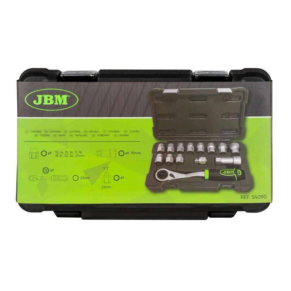 KIT UTENSILI CRICCHETTO GO-THROUGH JBM DA 14 PEZZI 54090 - Imagen 3 de 4