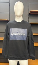Calvin Klein Men's Logo Crew Neck Sweatshirt Black / Size M