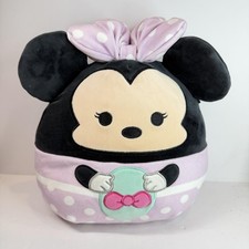 Disney Squishmallows Minnie Mouse Plush Kellytoy Small Purple Polka Dot Bow Toy
