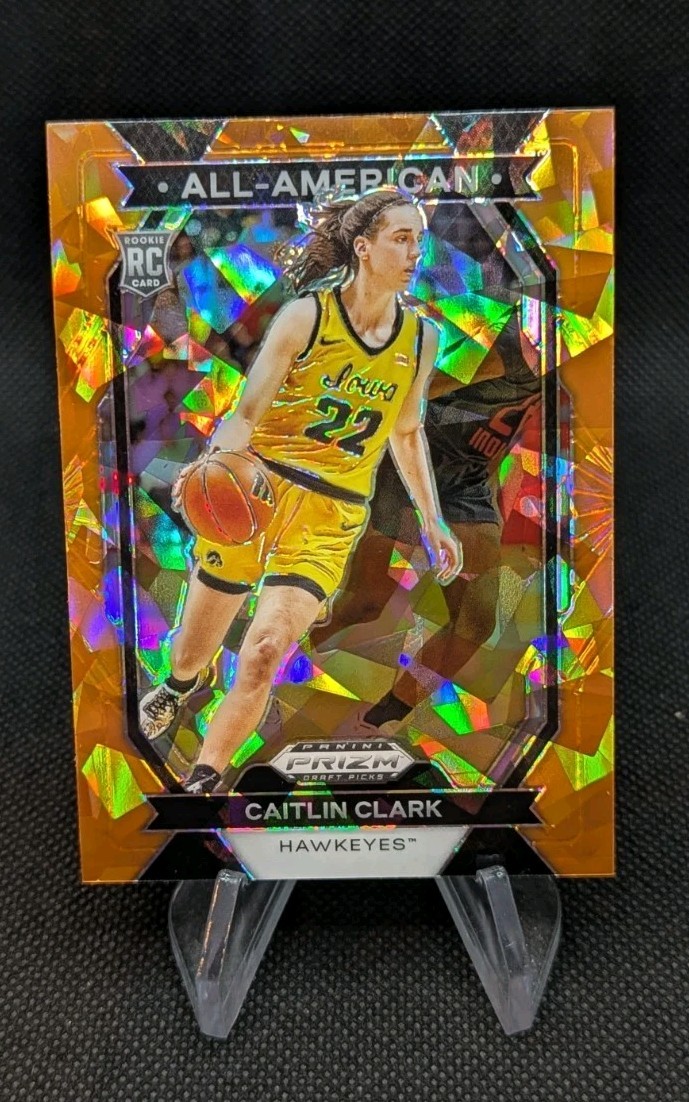 2024 Panini Prizm Draft Picks All-American Orange Ice Caitlin Clark Rookie RC