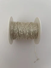 Sterling Silver Chain, 1.55mmX2,2  Cable chain, silver necklace chain, White Sil