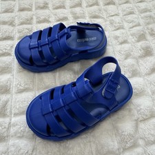 MINI MELISSA Toddler 8 Blue Fisherman Sandals Jelly Rubber Waterproof Everyday