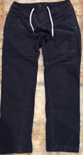 Vuori Optimist Mens Pants Black Corduroy Stretch Drawstring Straight Leg Large