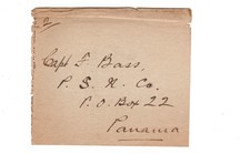 COLON PANAMA 1898 HOME MADE WRAPPER USED TO PANAMA CITY 