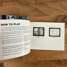 Spy Hunter Nintendo NES Foldable Promo Poster Insert & Instruction Manual Nice!