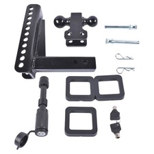 Adjustable Trailer Hitch Fits 2-inch Receiver 2" & 2-5/16" Ball w/Anti-Theft Pin