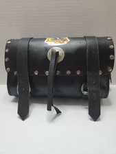 Bikers Leather Hard Leather Tool Bag, Black B...