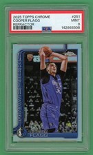 Cooper Flagg 2025-26 Topps Chrome Refractor Rookie Card #251 PSA 9