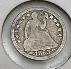 1853 Seated Liberty Silver Half Dime With Arrows