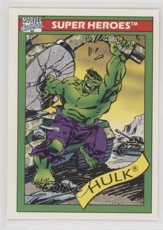 1990 Impel Marvel Universe Super Heroes The Hulk #3 17kh