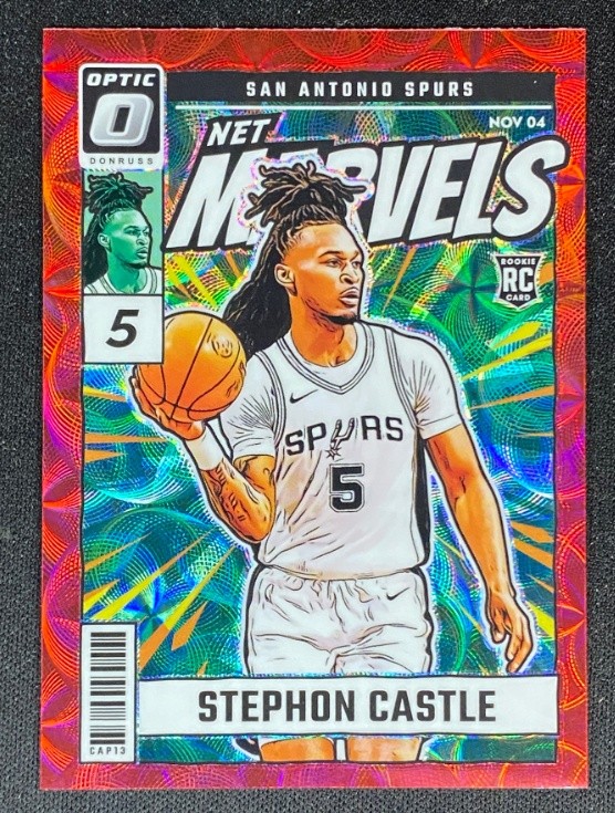 Stephon Castle 2024-25 Panini Donruss Optic Net Marvels International Red RC -A