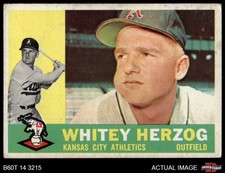 1960 Topps #92 Whitey Herzog Athletics HOF 2.5 - GD+
