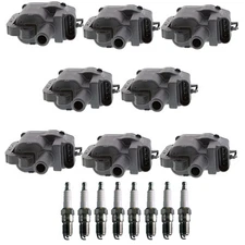 Denso 8 Ignition Coil 8 Nickel Spark Plugs Kit For P30 P3500 Firebird V8 OHV MFI