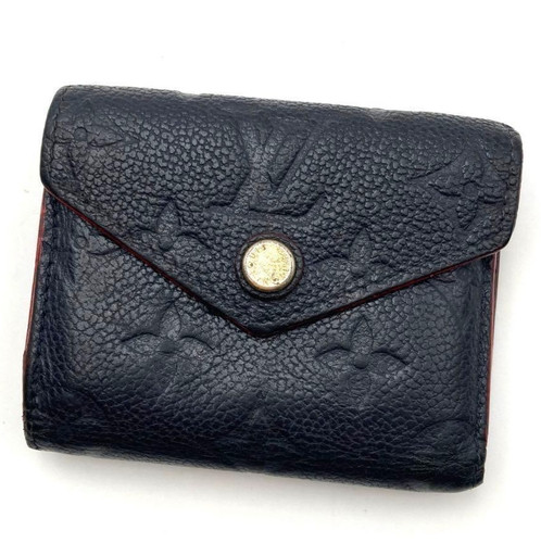 LOUIS VUITTON Monogram Empreinte Portefeuille Zoe Wallet Marine Rouge